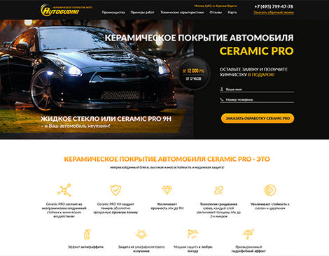 Лендинг автодетейлинг